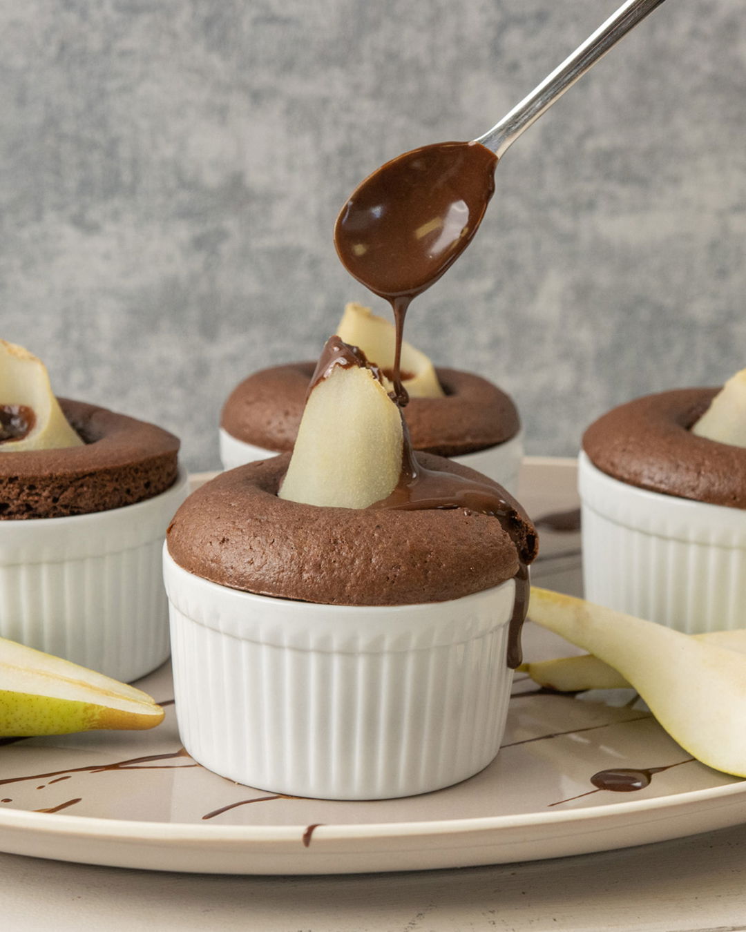 Birnen Schoko Dessert im Soufflé Style – Schnell und einfach