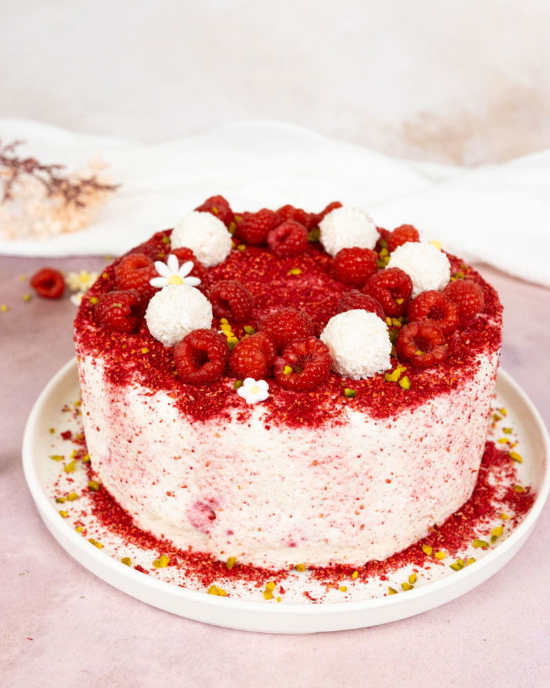 Raffaello Torte Rezept – geniales Rezept mit Himbeeren