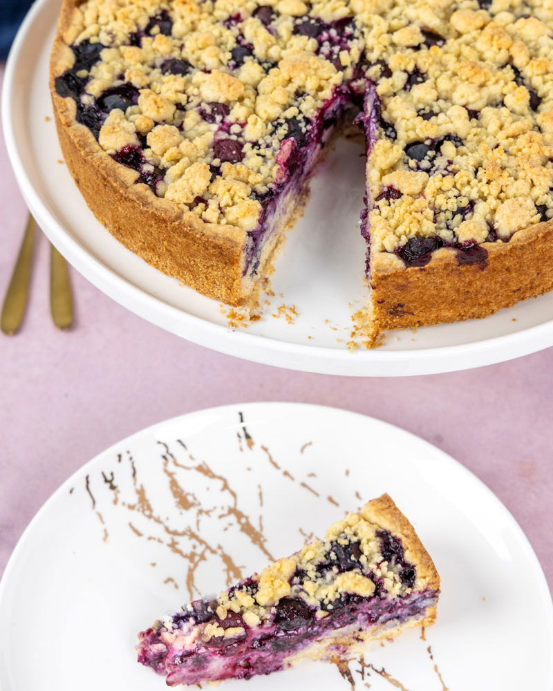 Blaubeerkuchen mit Streusel Rezept