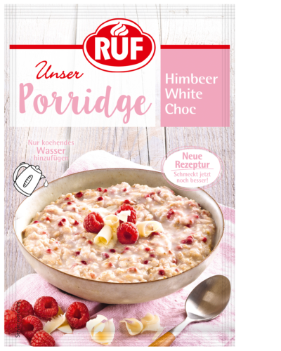 White Chocolate and Raspberry Porridge