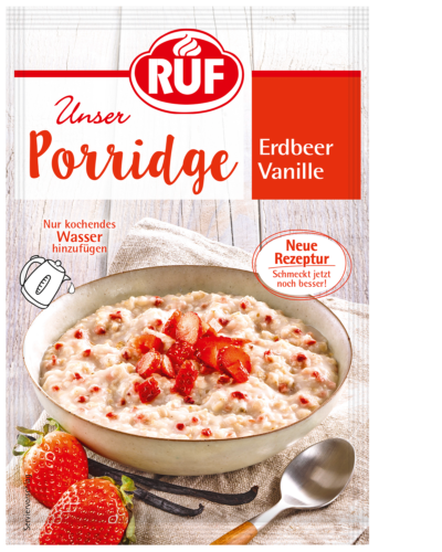 Strawberry-and-vanilla porridge
