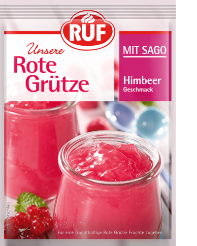 Rote Grütze Himbeer-Geschmack mit Sago